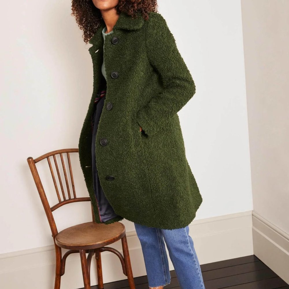 Boden textured coat - forest green - size 2P (US)